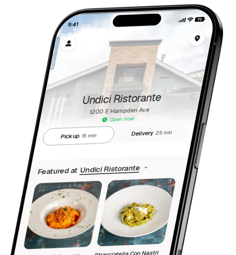 Undici Ristorante app preview
